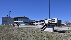 Charles Page High School building and sign Sand Springs OK 2024-03-02 13-49-11